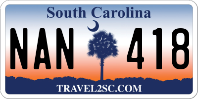 SC license plate NAN418