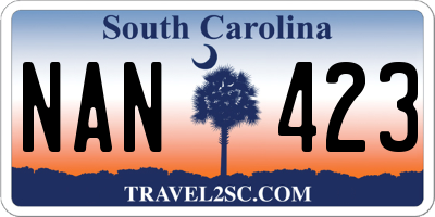 SC license plate NAN423