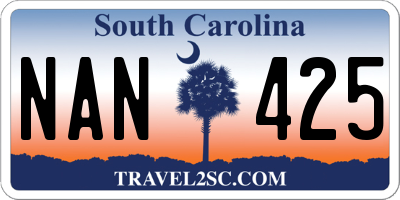 SC license plate NAN425