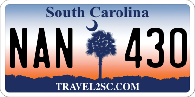 SC license plate NAN430