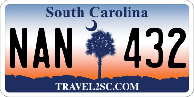 SC license plate NAN432