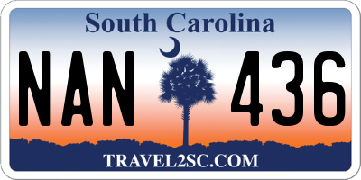 SC license plate NAN436