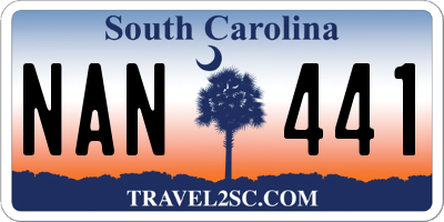 SC license plate NAN441