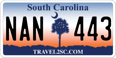 SC license plate NAN443