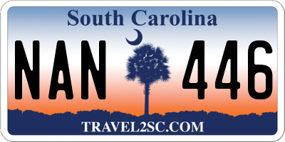 SC license plate NAN446