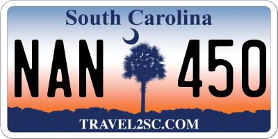 SC license plate NAN450