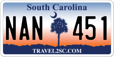 SC license plate NAN451