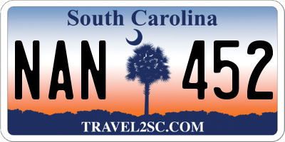 SC license plate NAN452