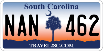 SC license plate NAN462