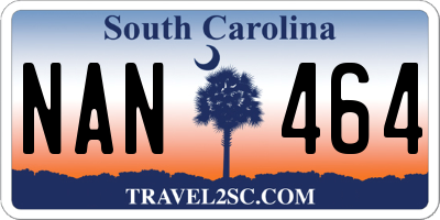 SC license plate NAN464