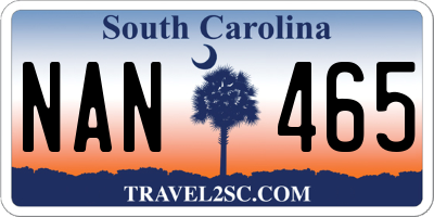 SC license plate NAN465