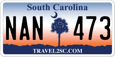 SC license plate NAN473