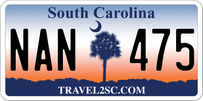 SC license plate NAN475
