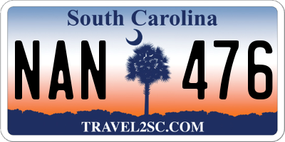 SC license plate NAN476