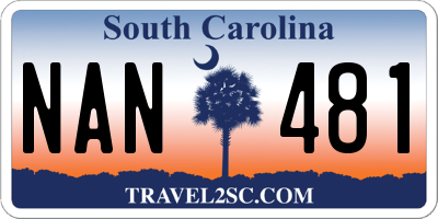 SC license plate NAN481
