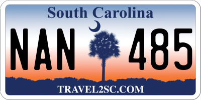 SC license plate NAN485