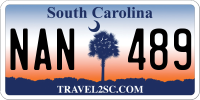 SC license plate NAN489