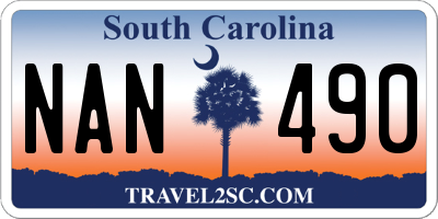 SC license plate NAN490