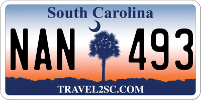 SC license plate NAN493