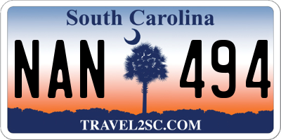 SC license plate NAN494