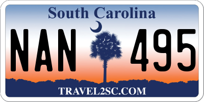 SC license plate NAN495