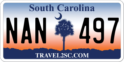 SC license plate NAN497