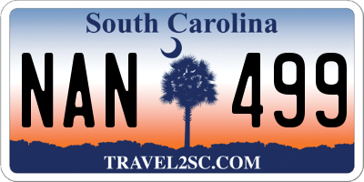 SC license plate NAN499