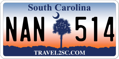 SC license plate NAN514