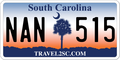 SC license plate NAN515