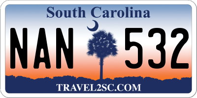SC license plate NAN532
