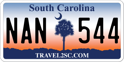 SC license plate NAN544