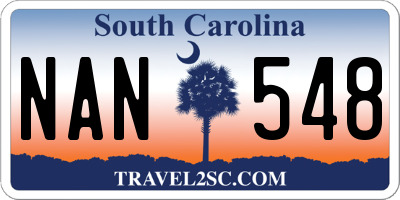 SC license plate NAN548