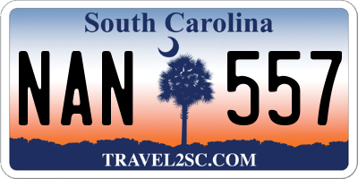 SC license plate NAN557