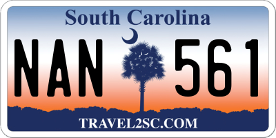 SC license plate NAN561