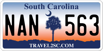 SC license plate NAN563