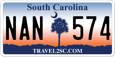 SC license plate NAN574