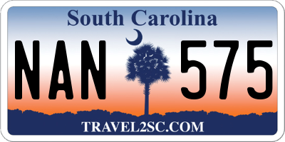 SC license plate NAN575