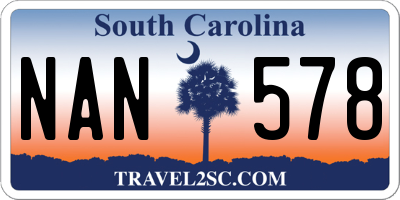 SC license plate NAN578