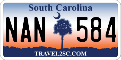SC license plate NAN584