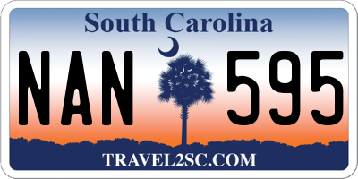 SC license plate NAN595