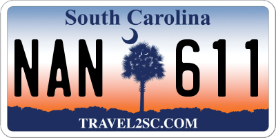 SC license plate NAN611