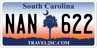 SC license plate NAN622