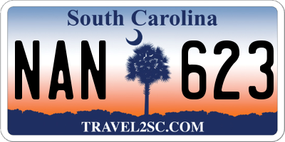 SC license plate NAN623