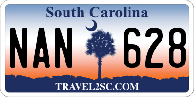 SC license plate NAN628