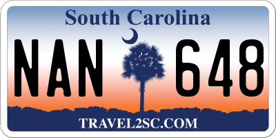 SC license plate NAN648