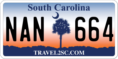 SC license plate NAN664