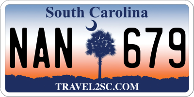 SC license plate NAN679