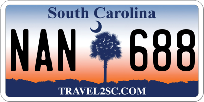 SC license plate NAN688