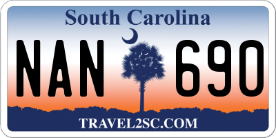 SC license plate NAN690