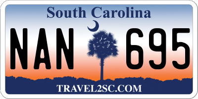SC license plate NAN695